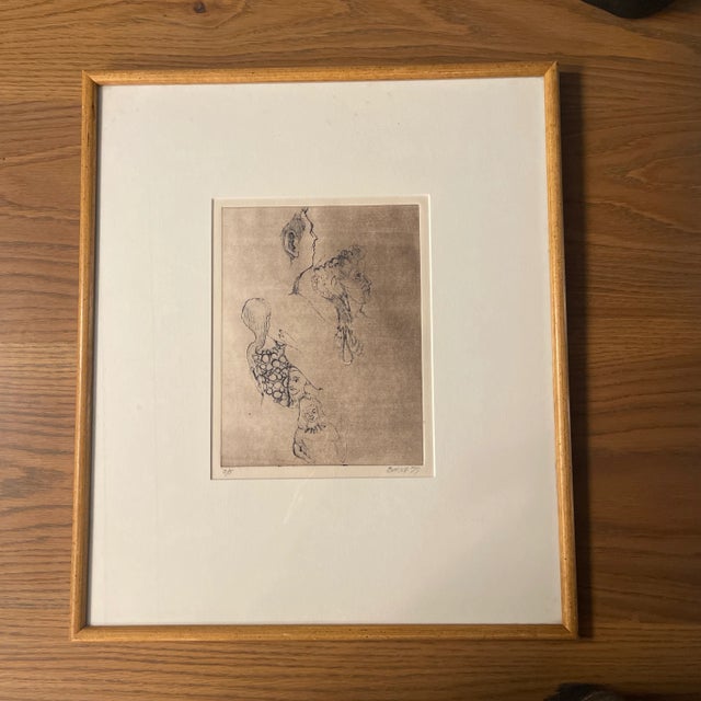 g.t. Burke Signed Limited Edition Etching – 3/5 Nantucket Artist Association, Framed Print For Sale - Image 4 of 9