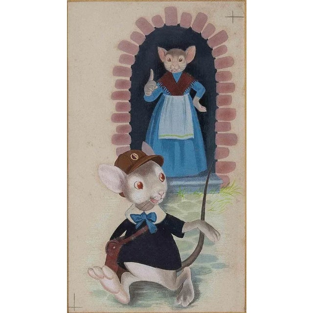 Unknown, The Fairy Tale of the Little Mouse, Drawing, Early 20th Century, Framed For Sale - Image 4 of 4
