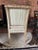 French Pair of Antique French Louis XVI–Style Bergère Chairs, Green & White Striped Upholstery For Sale - Image 3 of 7