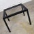 Vintage Modern Blackened Oak Square Parsons Style Side Table With Glass Top For Sale - Image 9 of 13