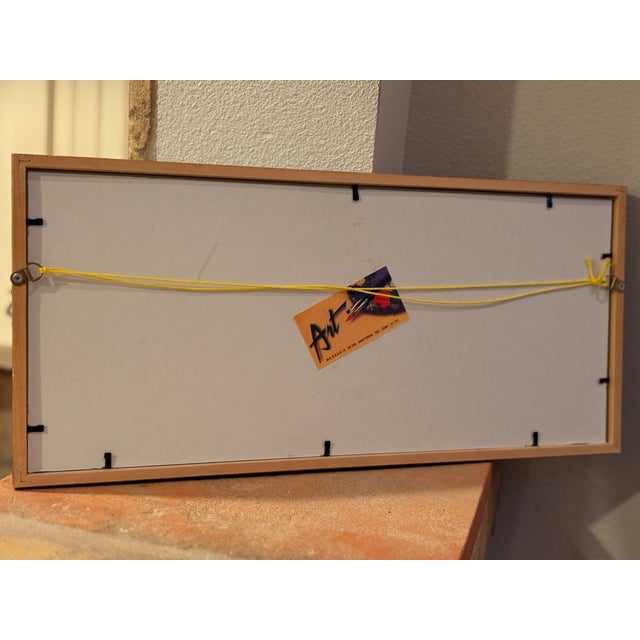 Vintage Greece 7 Embossed and Hand Painted Chairs Original Framed Art For Sale - Image 13 of 15