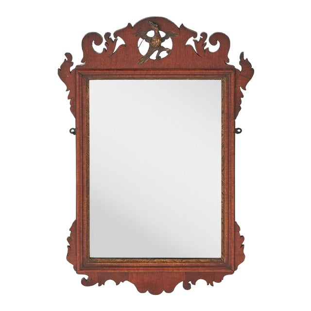Antique Mahogany Wall Mirror For Sale