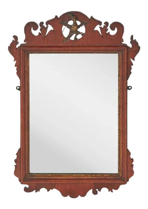 Antique Mahogany Wall Mirror