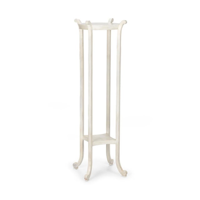 Transitional Chelsea House Paris Fern Stand in White For Sale - Image 3 of 3