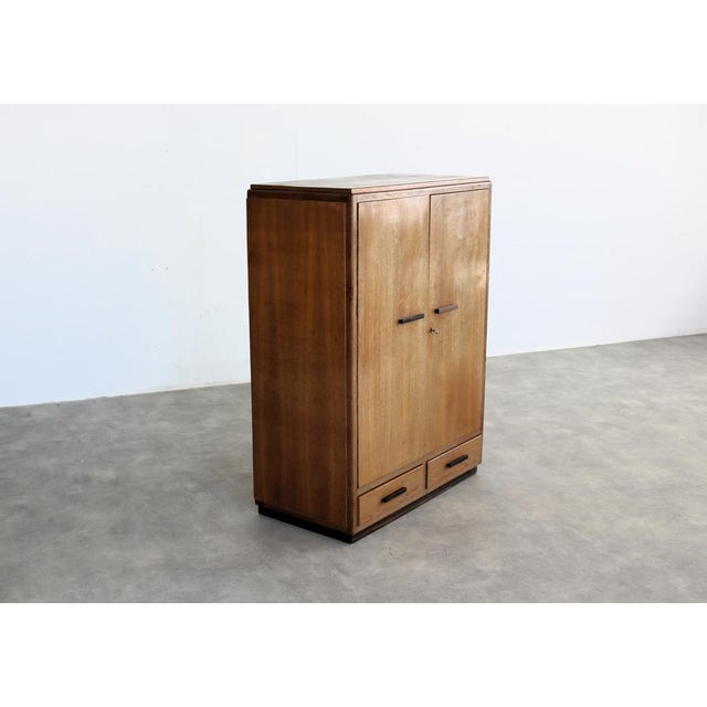 Mid-Century Modern Art Deco Wardrobe, 1940s For Sale - Image 3 of 10