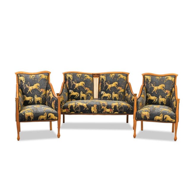 Antique Seating Set, England, 1900s, Set of 3 For Sale - Image 11 of 12