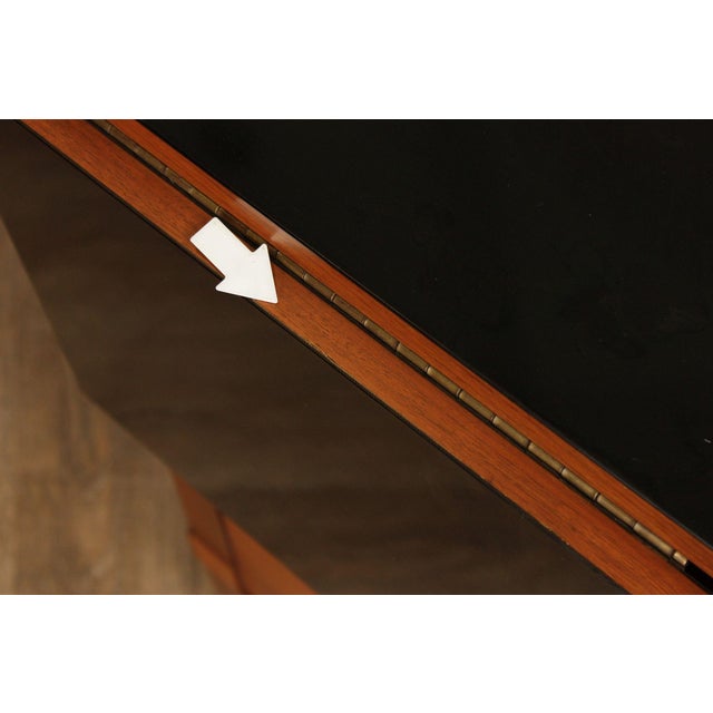 Baker Furniture Milling Road Directoire Style Walnut Rolling Server For Sale - Image 18 of 18