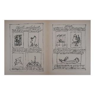 Alberto Giacometti, Moving and Mute Objects, 1952, Original Lithograph For Sale