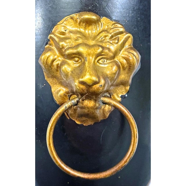 Vintage Italian Tole Floral Chestnut Urn For Sale - Image 10 of 11