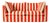 Sophie Conran Coco 2.5 Seater Sofa - Petunia Red Stripes with Knife Edge Cushion For Sale