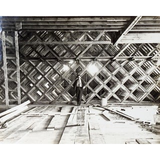 Vintage Architectural Truss System Photograph For Sale