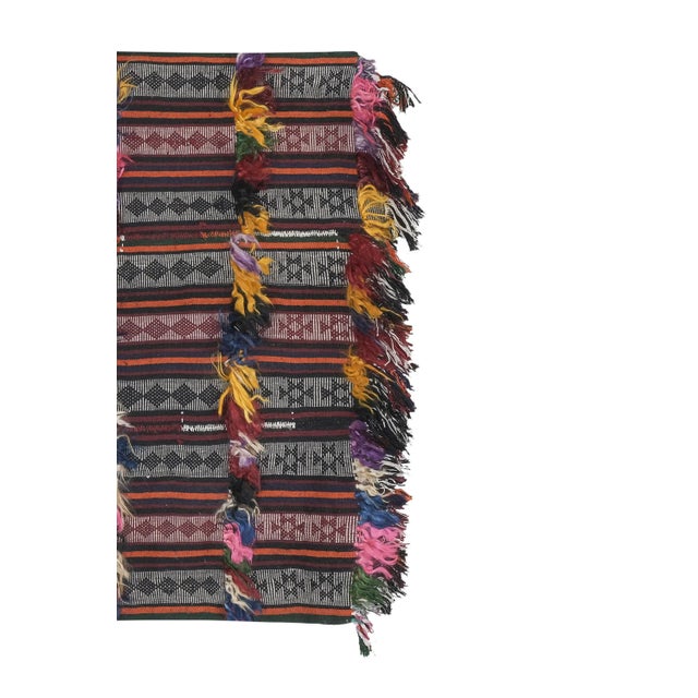 1970s Vintage Colorful Angora Wool Shaggy Rug 3'7" X 5'2" For Sale - Image 5 of 13