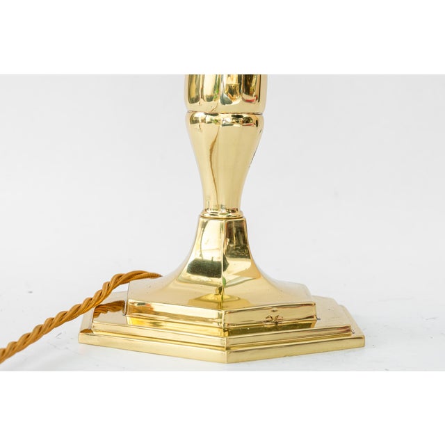 Banker Table Lamp with Glass Shade, Vienna, 1920s For Sale - Image 14 of 18