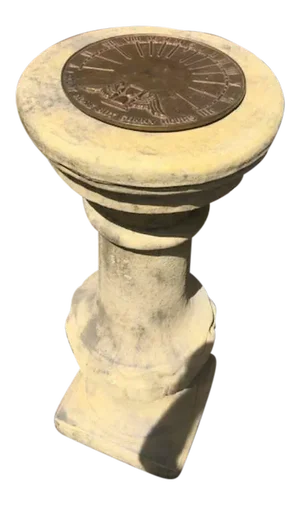 Vintage Style Sundial on Stone Pedestal