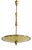 Italian Murano Glass and Brass UFO Pendant Light from Fontana Arte, 1950 For Sale