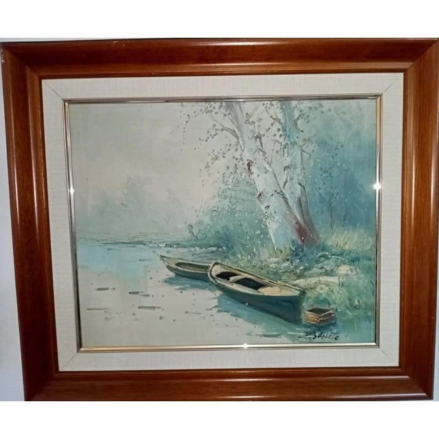 Ebro Delta, Oil on Canvas, Set of 2 For Sale - Image 4 of 7