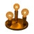 Regency Brass Ceiling Lamp with Patterned Bulbs from Helestra, Germany, 1980s For Sale - Image 4 of 9