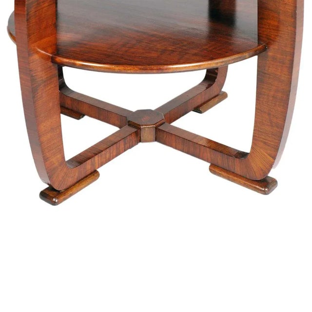 Art Deco Two-Tiered Coffee Table in Walnut, 1930 For Sale - Image 3 of 7