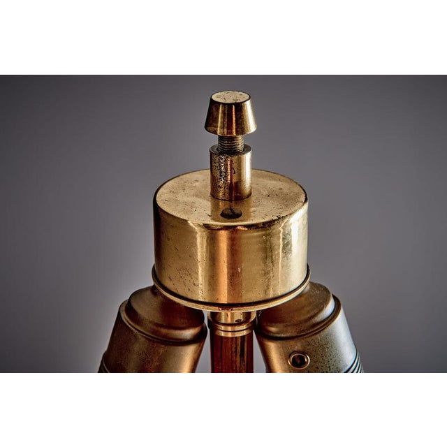Floor Lamp in Brass and Wood by Kalmar Austria, 1950s For Sale - Image 11 of 13