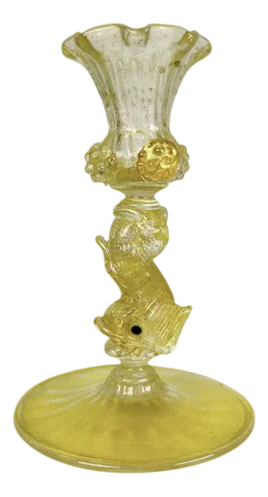 Vintage Murano Glass Candlestick from Barovier & Toso