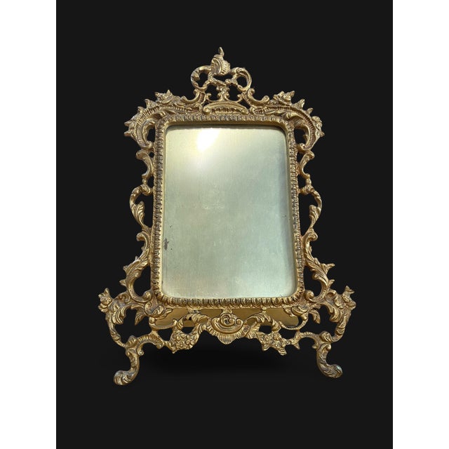 French Rococo Gilt Bronze Photo Frame, 1800s For Sale - Image 10 of 14