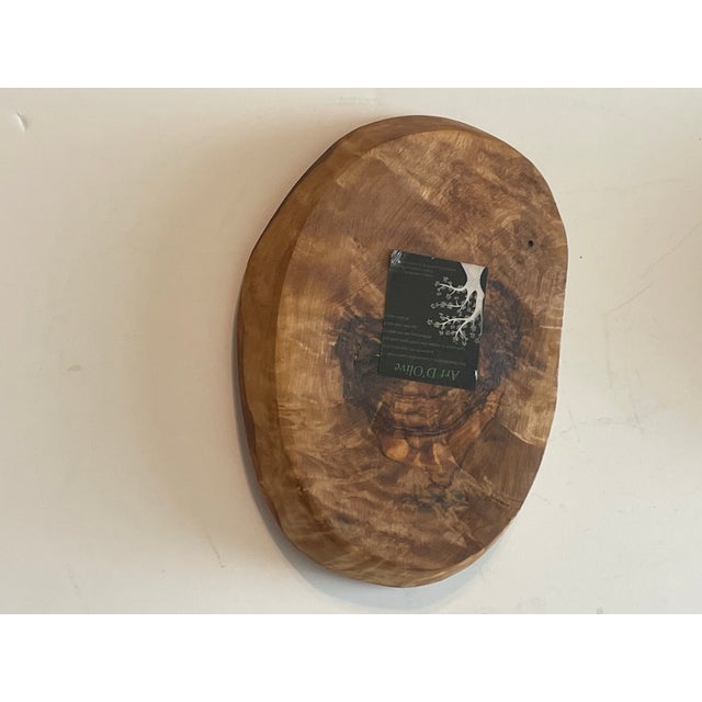 1990s Burl Wood, Olive and Wormy Elm Bowl and Dish, a Pair For Sale - Image 4 of 10