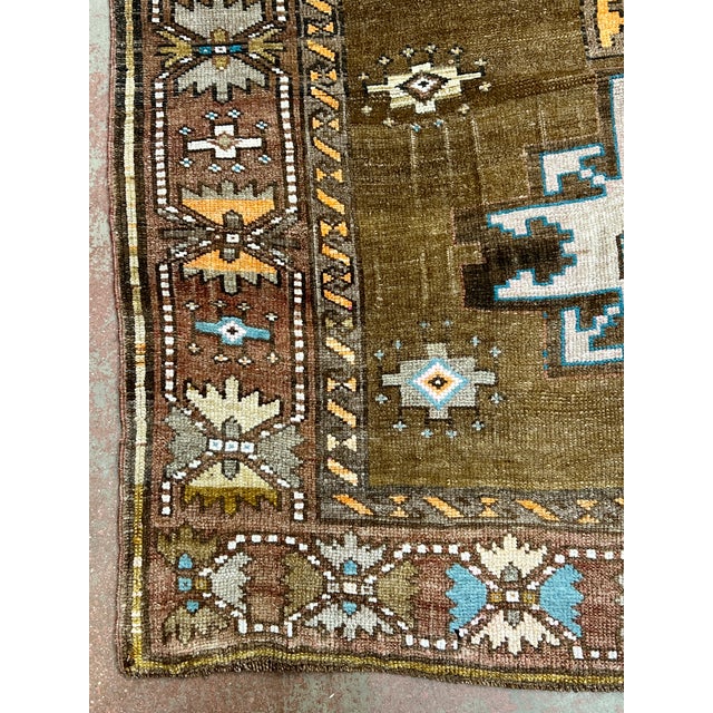 Vintage Turkish Hand Knotted Wool Runner 4’10” X 14’10” For Sale In Washington DC - Image 6 of 8