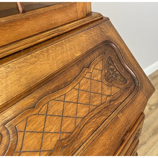 Vintage French Display Cabinet in Oak For Sale - Image 11 of 18