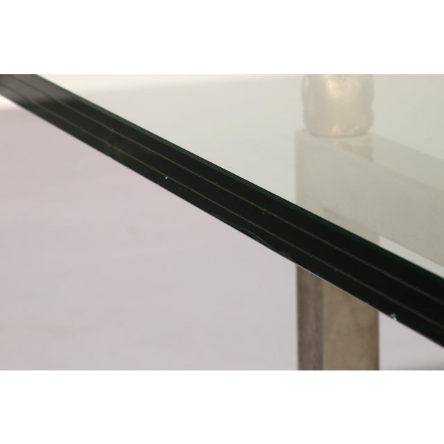 Model Biri T29 Coffee Table with Stainless Steel Frame by Peter Ghyczy, 1986 For Sale - Image 10 of 13