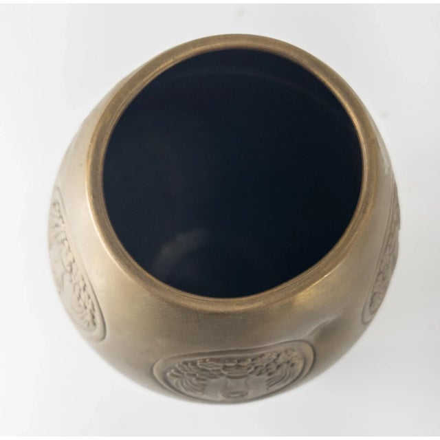 Early 20th Century Early 20th Century German Art Nouveau Jugendstil Wmf Hammered Brass Vase For Sale - Image 5 of 10