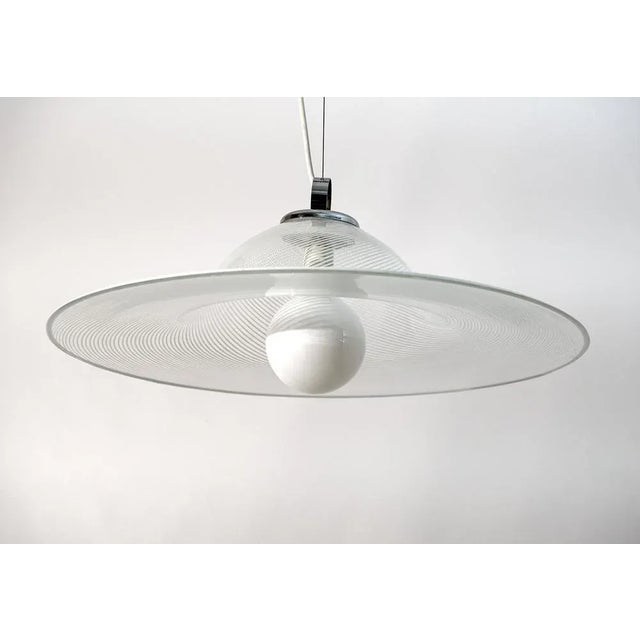Mid-Century Modern Suspension Lamp in Spiral Murano Glass, Italy, 1970s For Sale - Image 3 of 9