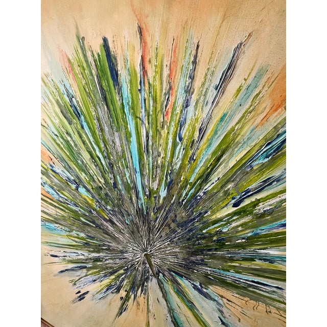 Paint Palm Leaves, “The Peacock”, Designed by Cheryl P. Kohloff For Sale - Image 7 of 9
