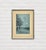 Glass Mid Century Blue Landscape Painting | Framed Original Artwork For Sale - Image 7 of 9
