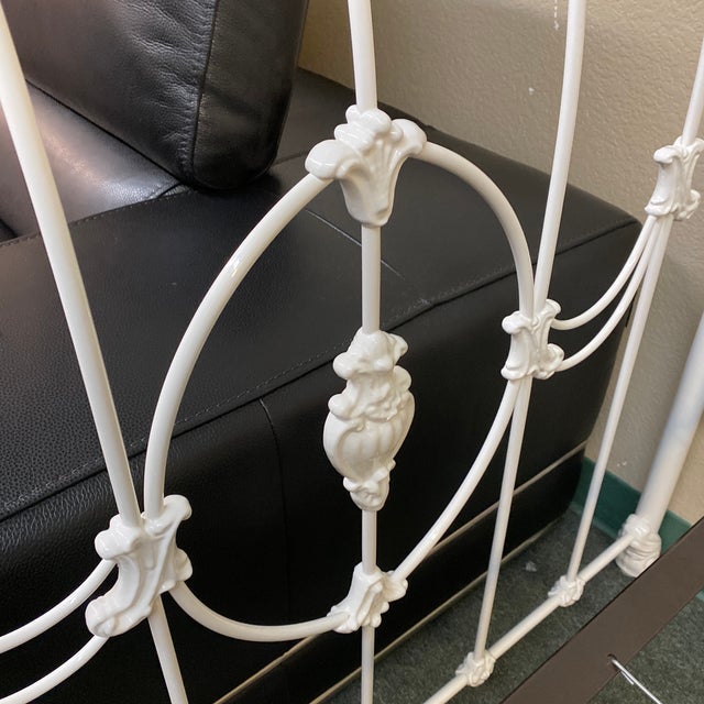 Elliot's Design White Iron Bed, Twin + Trundle Chairish