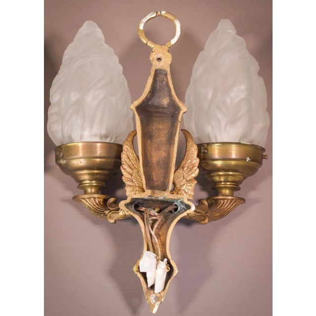 Classical Glass Wall Lamps with Angels, Set of 2 For Sale - Image 18 of 18