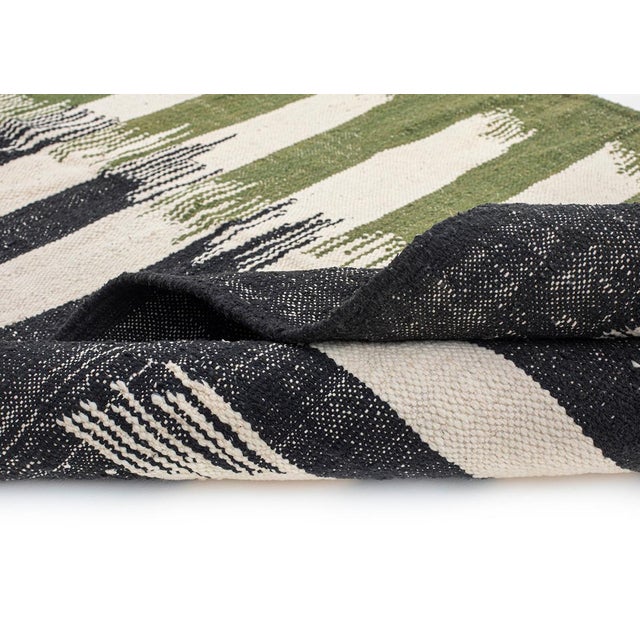 Moroccan Flatweave Wool Rug by Azele Studio For Sale - Image 4 of 9