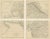 Antique Map of India, Afghanistan, Balochistan and Surroundings by Lowry, 1852, Set of 4 For Sale