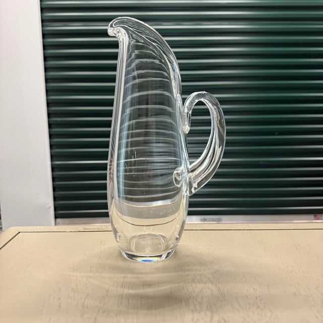 Glass 1960s Signed Steuben Martini Pitcher and Teardrop Decanter, a Set For Sale - Image 7 of 12