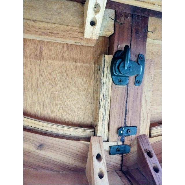 2000 - 2009 Extendable Dining Table Made of Solid Pine, Decorated With Polished Stone For Sale - Image 5 of 8