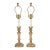 Pair of Brass Candlestick Lamps For Sale