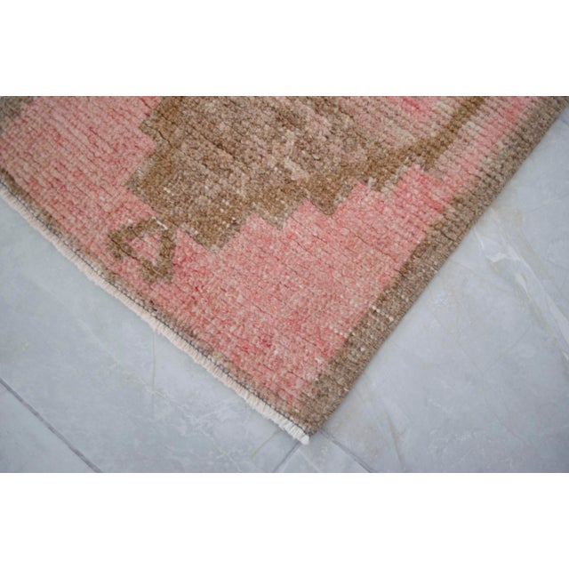 Textile 1970s Vintage Hand Knotted Small Rug Entry Decor Doormat For Sale - Image 7 of 8