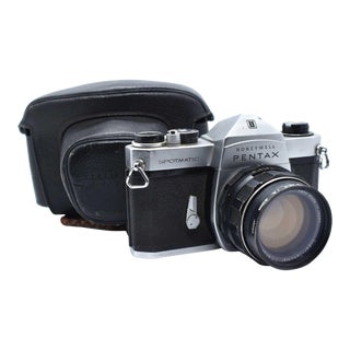 1960's Honeywell Pentax Spotmatic Film Camera With Leather Case For Sale
