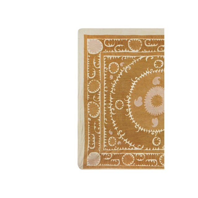 1960s Suzani Table Cover - Tribal Embroidery Wall Decor For Sale - Image 5 of 10