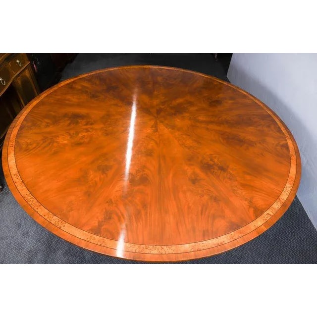 Vintage Regency Revival Dining Table in Flame Mahogany For Sale - Image 9 of 13