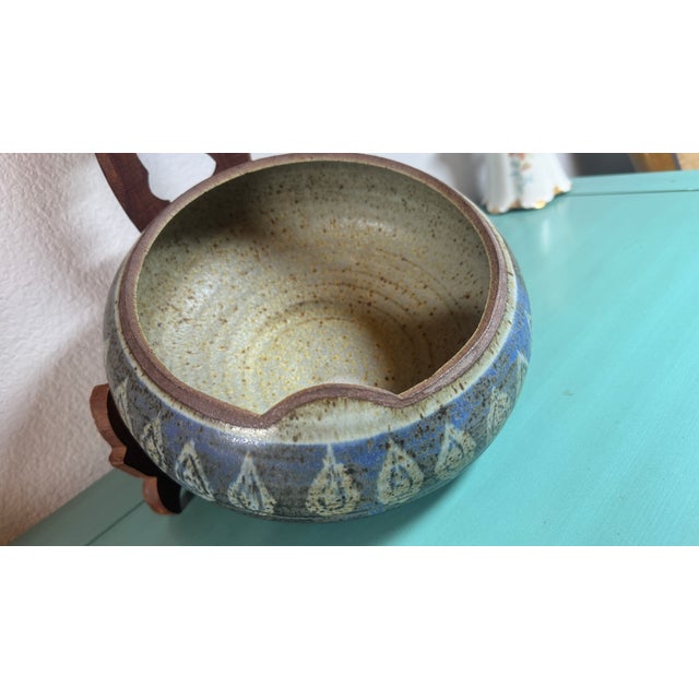 Arts and Crafts Vintage Signed O Bucher Pottery Art Bowl Pristine C1960 For Sale - Image 17 of 17