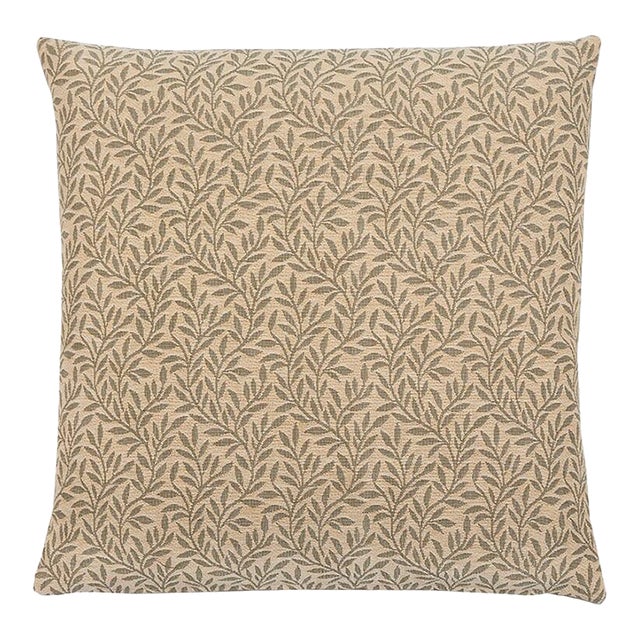 Lily Leaves Tapestry Cushion With Feather Filler - 46x46cm (18"x18") For Sale