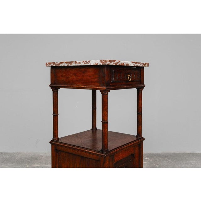 French Oak Bedside Tables, 1900, Set of 2 For Sale - Image 10 of 18
