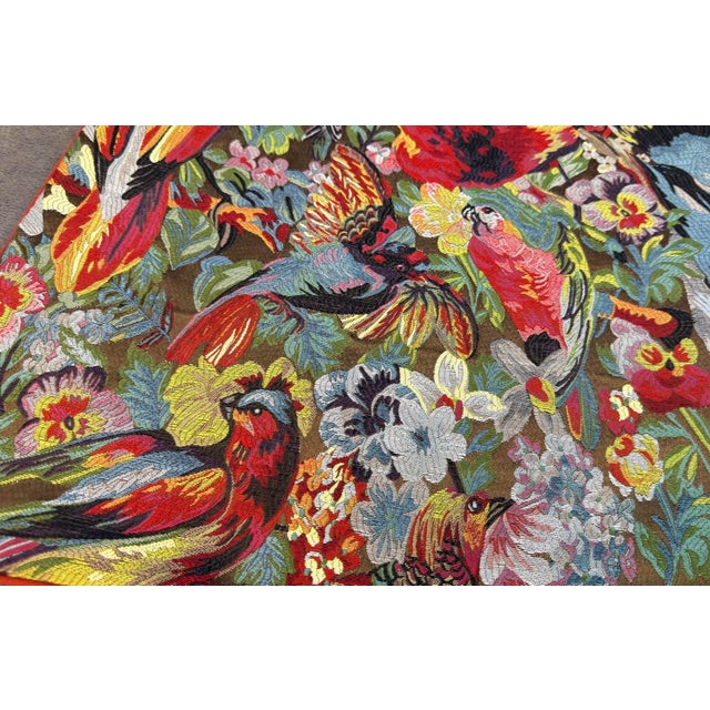 Woven Tropical Bird Cushion Cover For Sale - Image 10 of 14