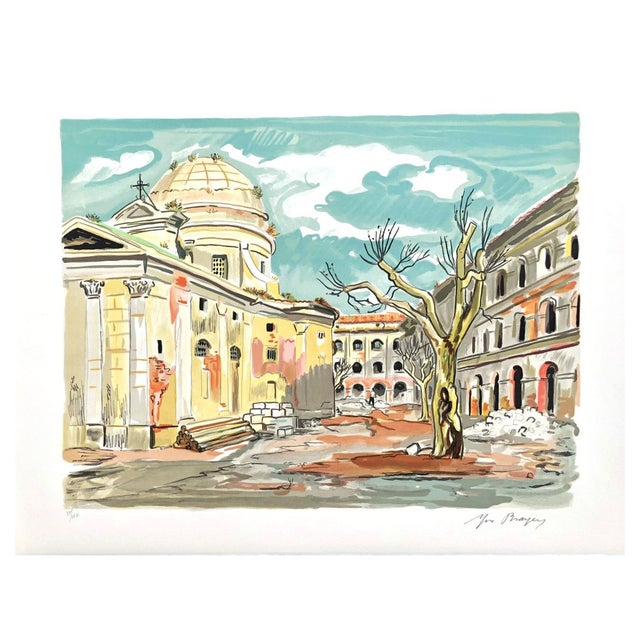 Yves Brayer, Marseille, La Vieille Charité, 1974, Lithograph For Sale