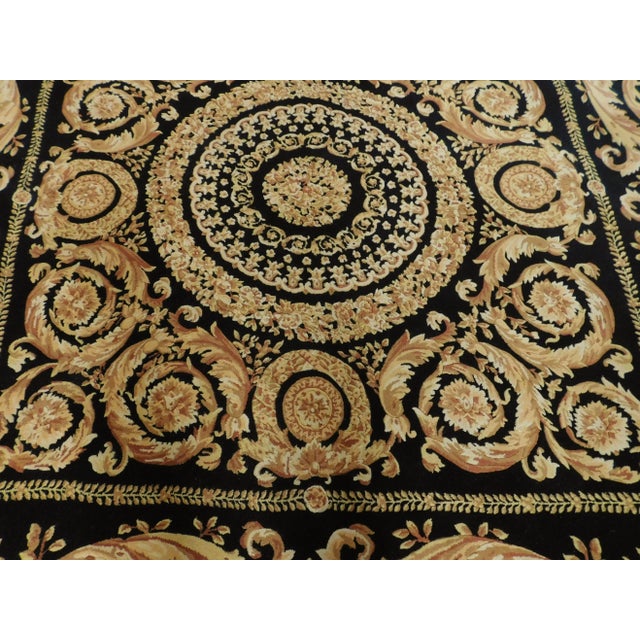 Early 21st Century Vintage Aubuson Style Hand Knotteed Rug. 7'10"x 8' For Sale - Image 9 of 13